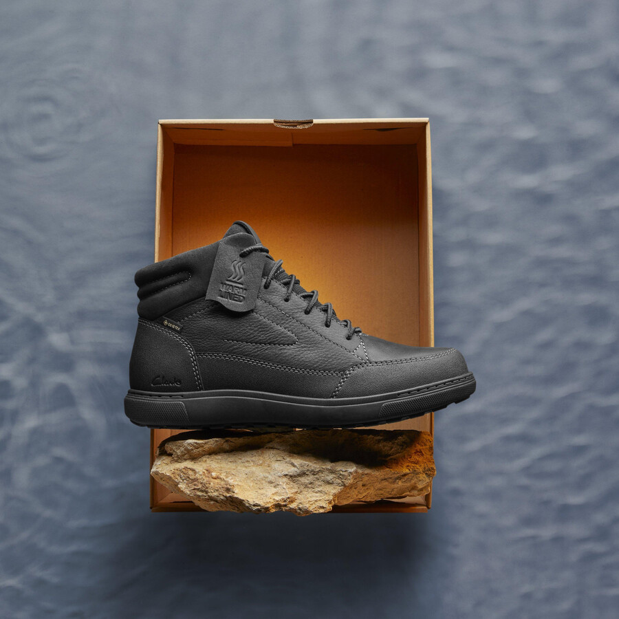 mapstone hi gore-tex - ブラック ウォームライニングレザー