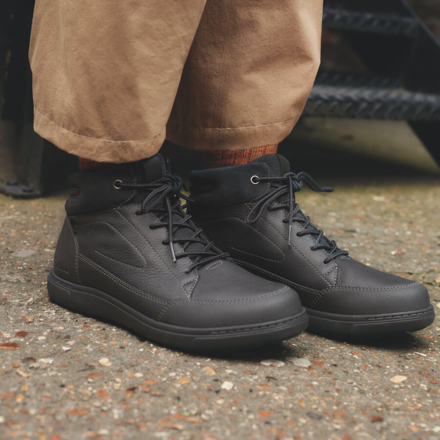 mapstone hi gore-tex - ブラック ウォームライニングレザー