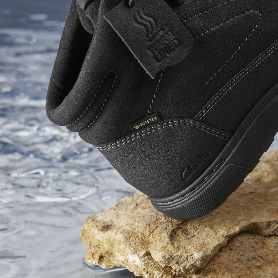 mapstone hi gore-tex - ブラック ウォームライニングレザー