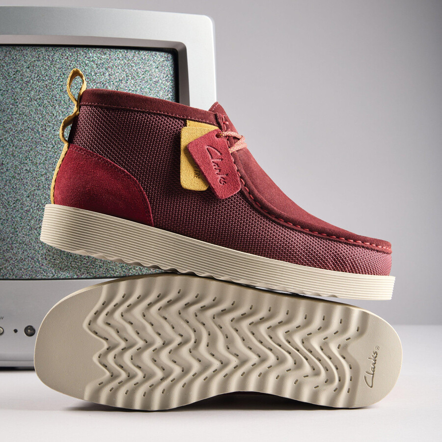 wallabee ftr2 ブーツ - バーガンディコンビネーション